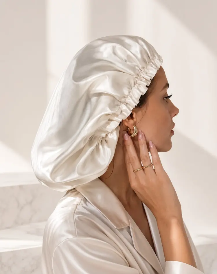 کیسه مو Hair Bag ساتن ابریشمی درمان موخوره وز شدن و درمان انواع مو هیر بگ کد 198